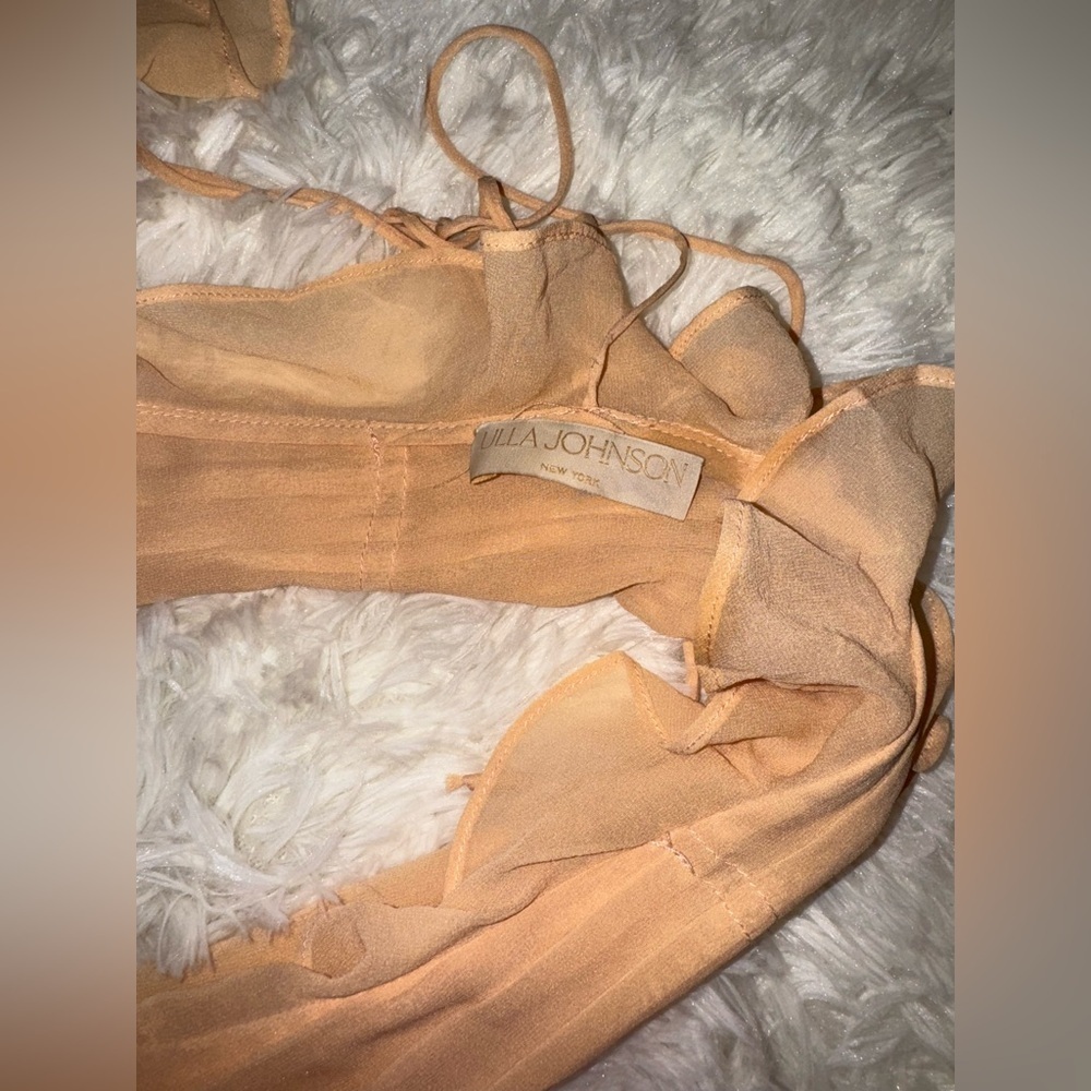 NWOT Ulla Johnson Florella Ruffled Silk Georgette Gown Peony Size 8 $1350 - Picture 10 of 13